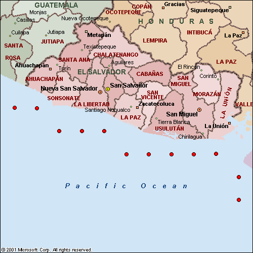 El Salvador Marine Weather Forecast