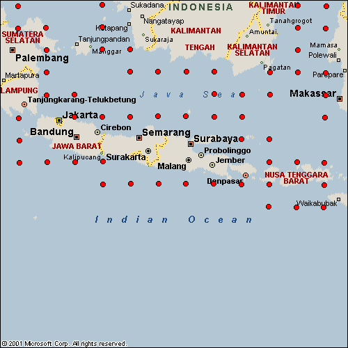 map of java. Java Indonesia Marine Weather